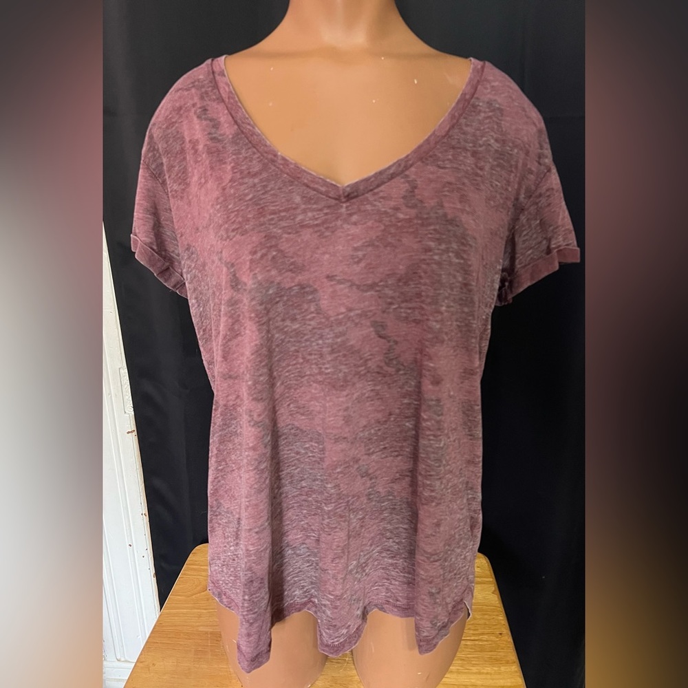 Camo V-Neck Top